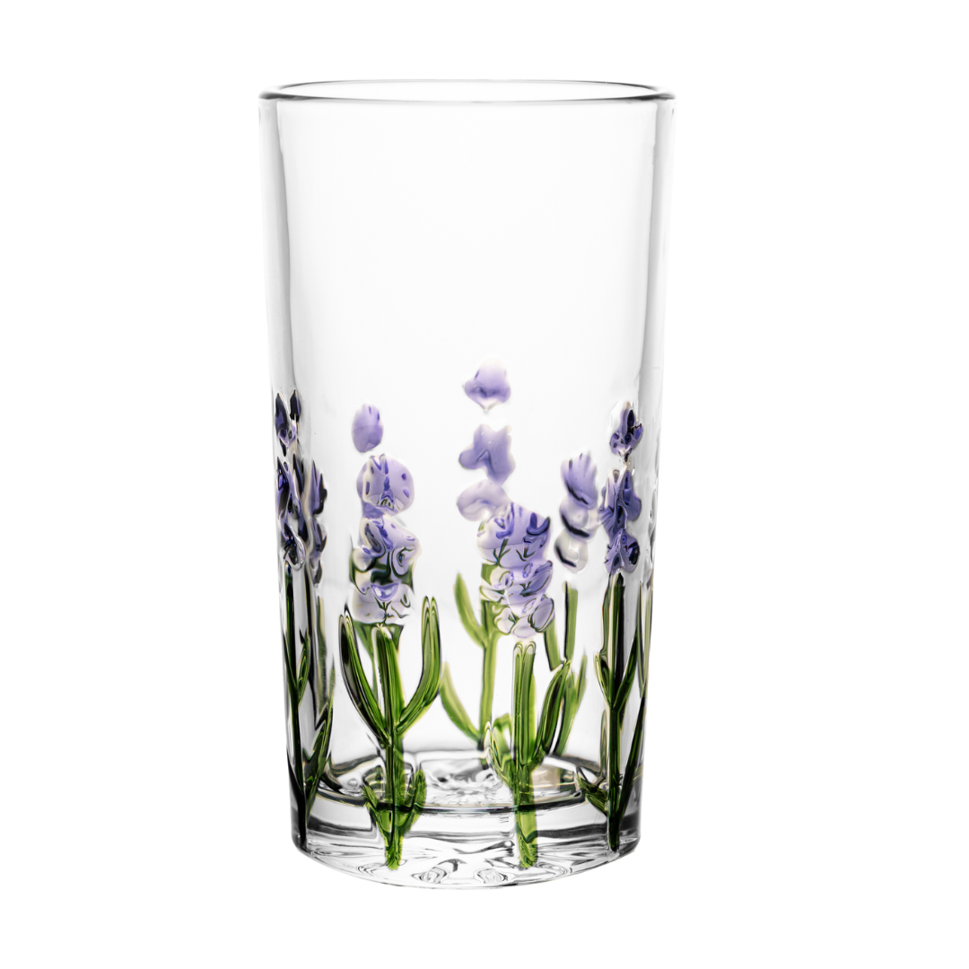 Copo Alto Lavanda Hand Painting Cristal 330ml