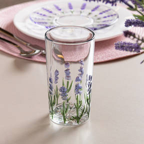 Copo Alto Lavanda Hand Painting Cristal 330ml