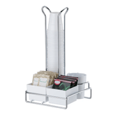 Organizador para Copos Descartáveis 50/80ml, Saches de Açúcar/Adoçante e Mexedor Branco