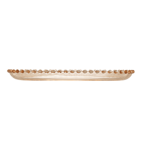Travessa de Cristal Oval Pearl Âmbar - 30 cm
