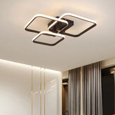 Lustre Luminária de Teto Quadrado Minimalista com Controle Remoto