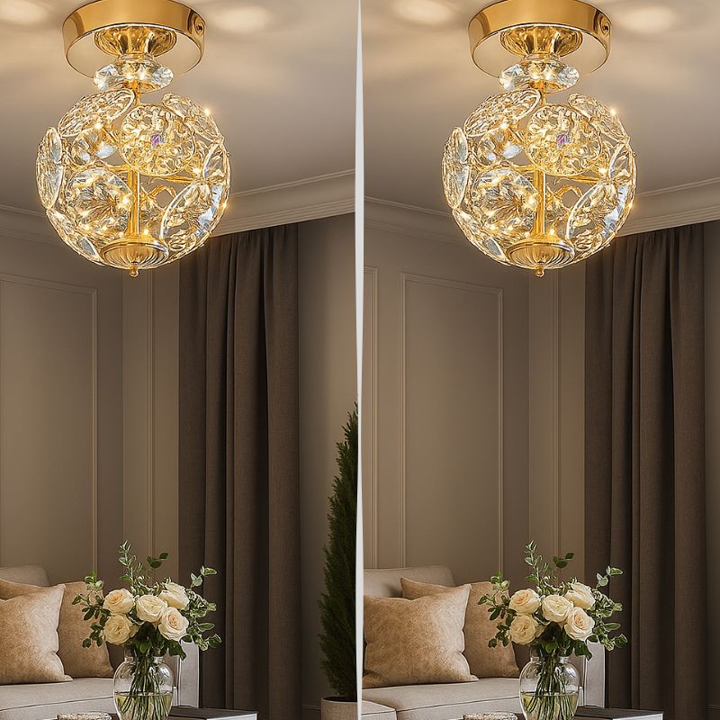 Luminária de Teto Plafon em Cristal de Vidro K9 Ducale LEDZ