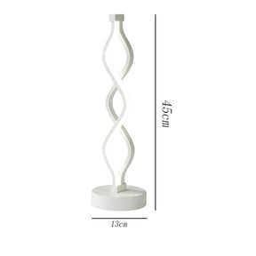 Luminária Abajur de Mesa Led Espiral Dupla