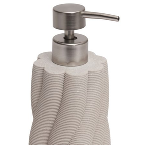 Porta Sabonete Liquido Polirresina 3D Cinza 18cm