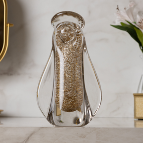 Figura de Nossa Senhora de Vidro Dourado 12cm