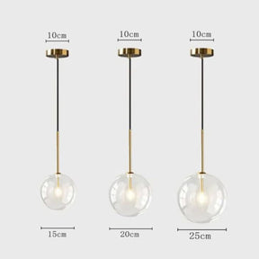 Lustre Pendente Design Italiano Vetro Chiaro LED