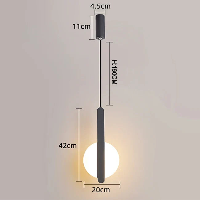 Lustre Pendente Moderno Meia Esfera Led