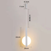 Lustre Pendente Moderno Meia Esfera Led