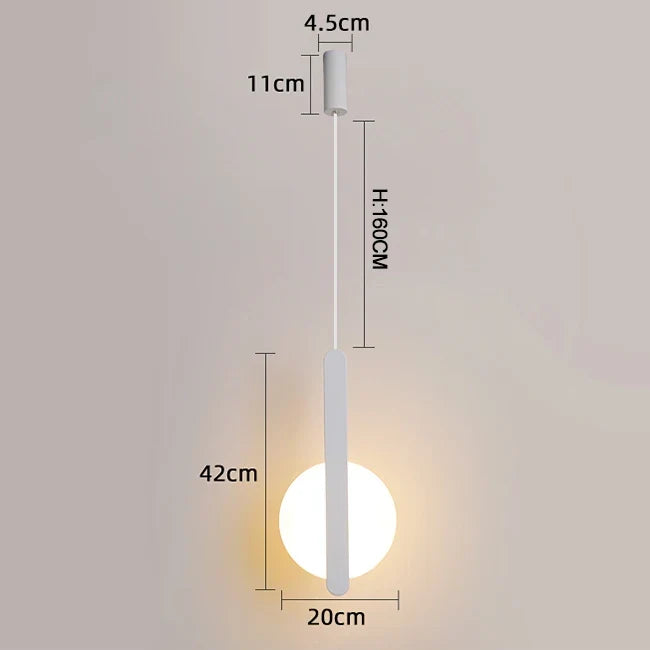 Lustre Pendente Moderno Meia Esfera Led