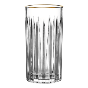 Jogo 6 Copos Altos Soho em Cristal com Fio de Ouro 350ml