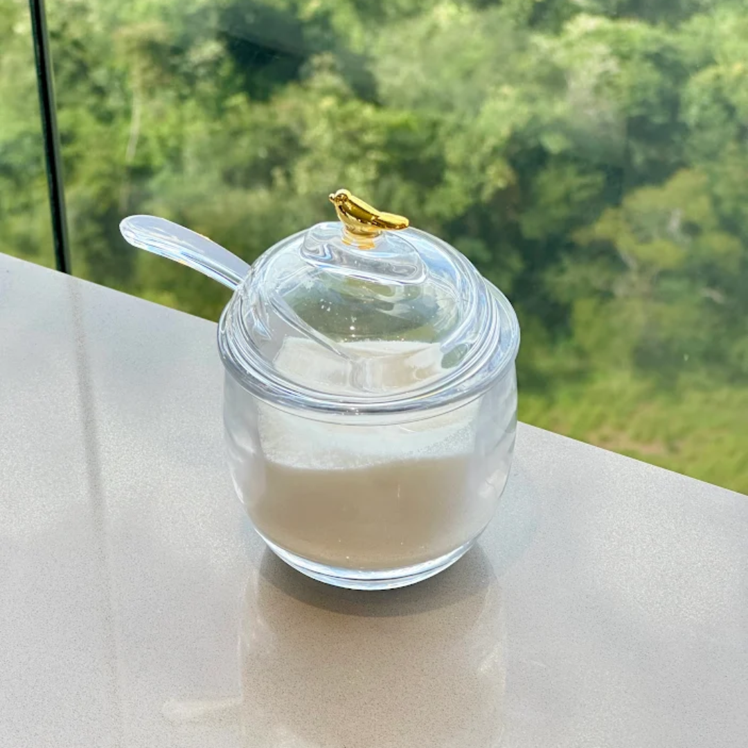 Kit Açucareiro + Meleira Golden Bird 2 Peças