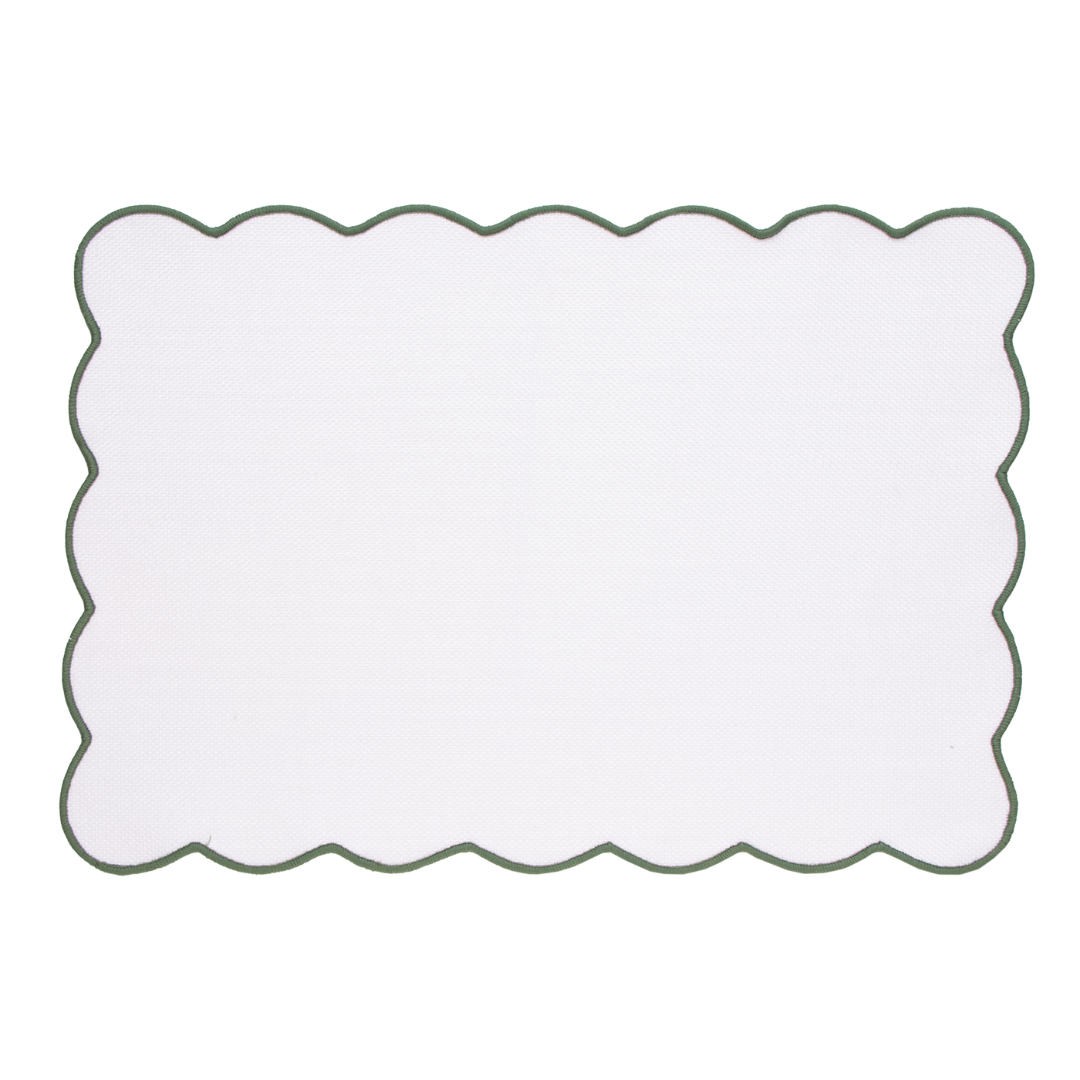 Jogo Americano Retangular Cloud Poliester Branco 30x45