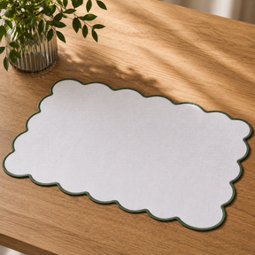 Jogo Americano Retangular Cloud Poliester Branco 30x45