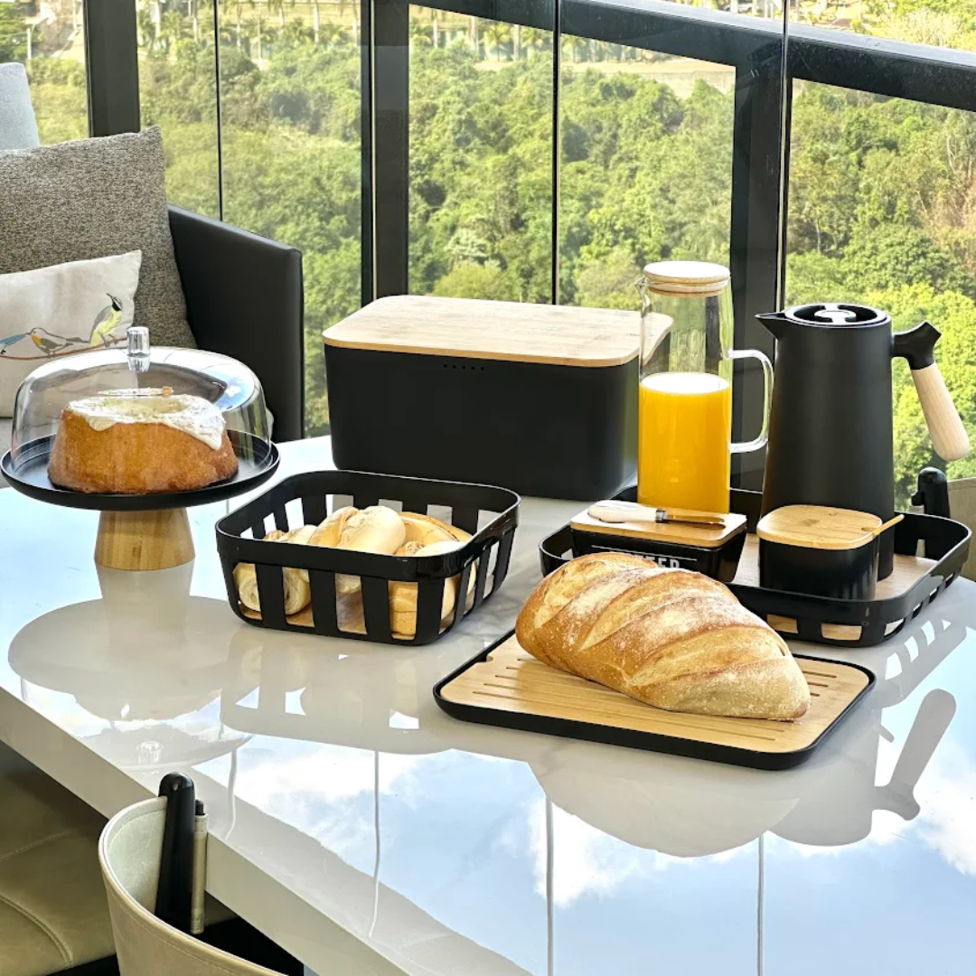 Kit Mesa Posta Lume Preto 5 Peças