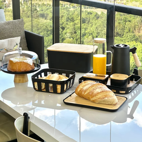 Kit Mesa Posta Lume Preto 5 Peças