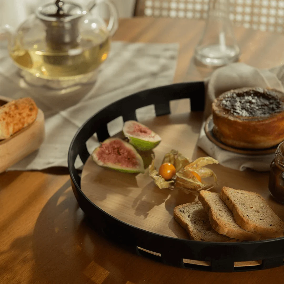 Kit Mesa Posta Lume Preto 5 Peças