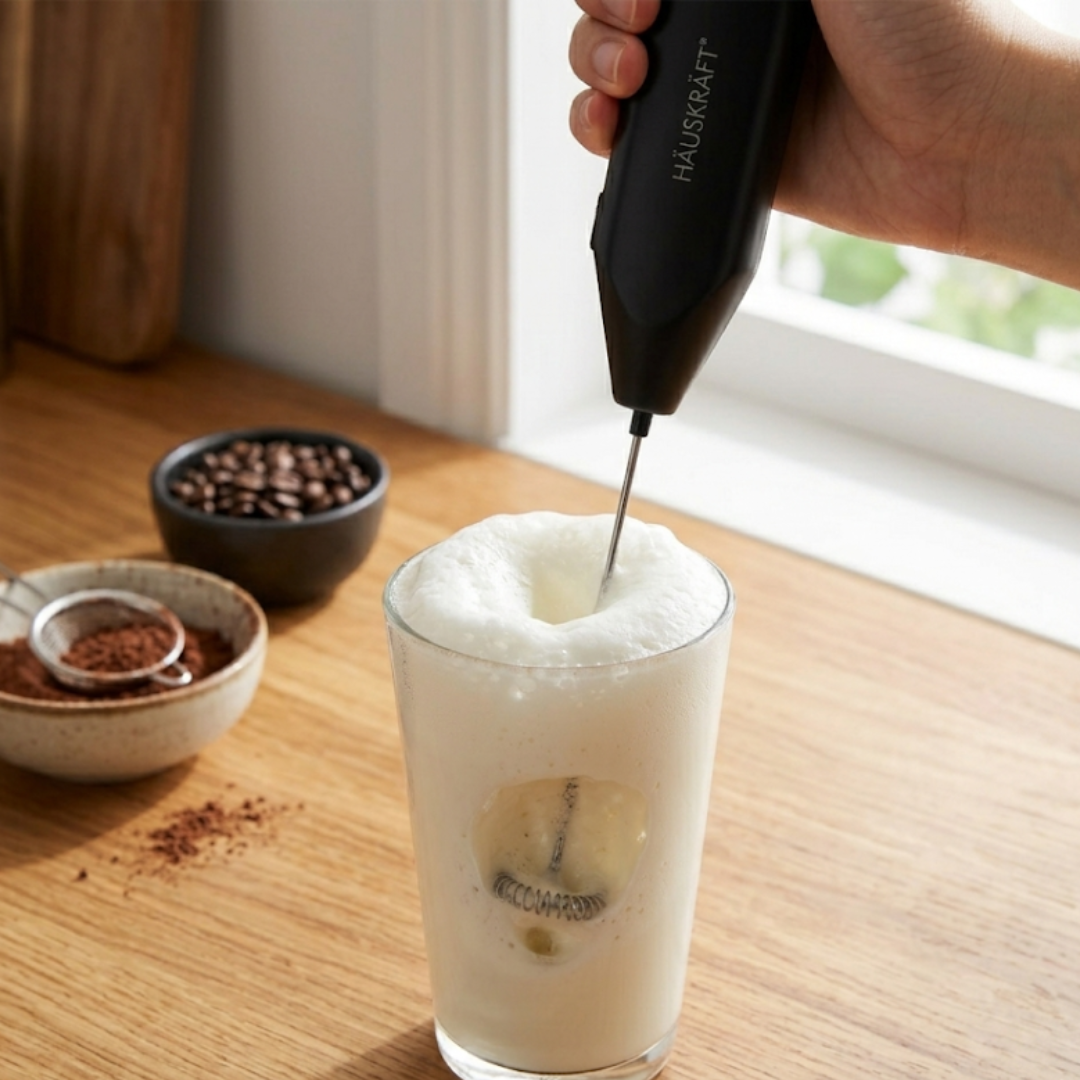 Mixer Elétrico de Inox e Plástico Preto 20cm