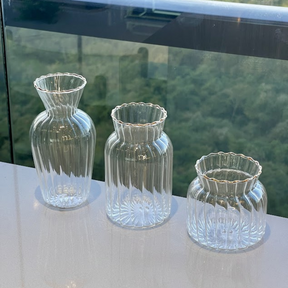 Mini Vaso com Borda Dourada P 8cm