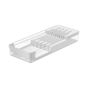 Organizador de Facas Clear Branco 37,5cm