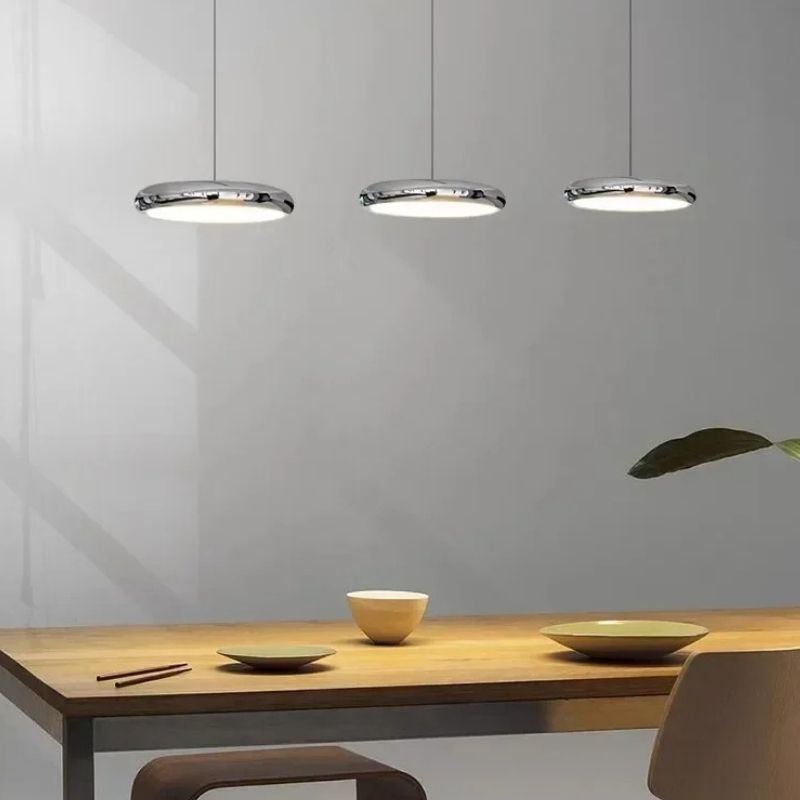 Lustre Pendente Design Italiano Vetro Milano LEDZ – Preto/Prata Cromado – 1 Unidade/3 Unidades