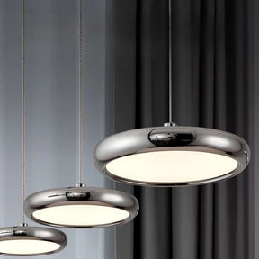 Lustre Pendente Design Italiano Vetro Milano LEDZ – Preto/Prata Cromado – 1 Unidade/3 Unidades