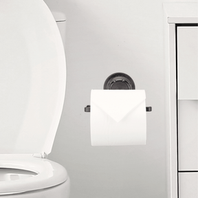 Porta Papel Higiênico Fixação Sucção Ventosa Preta