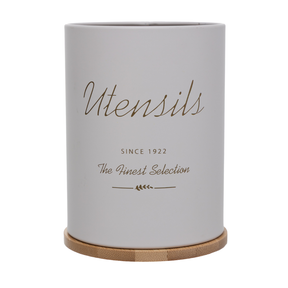 Porta Utensilios de Metal Olina Off White 13cm