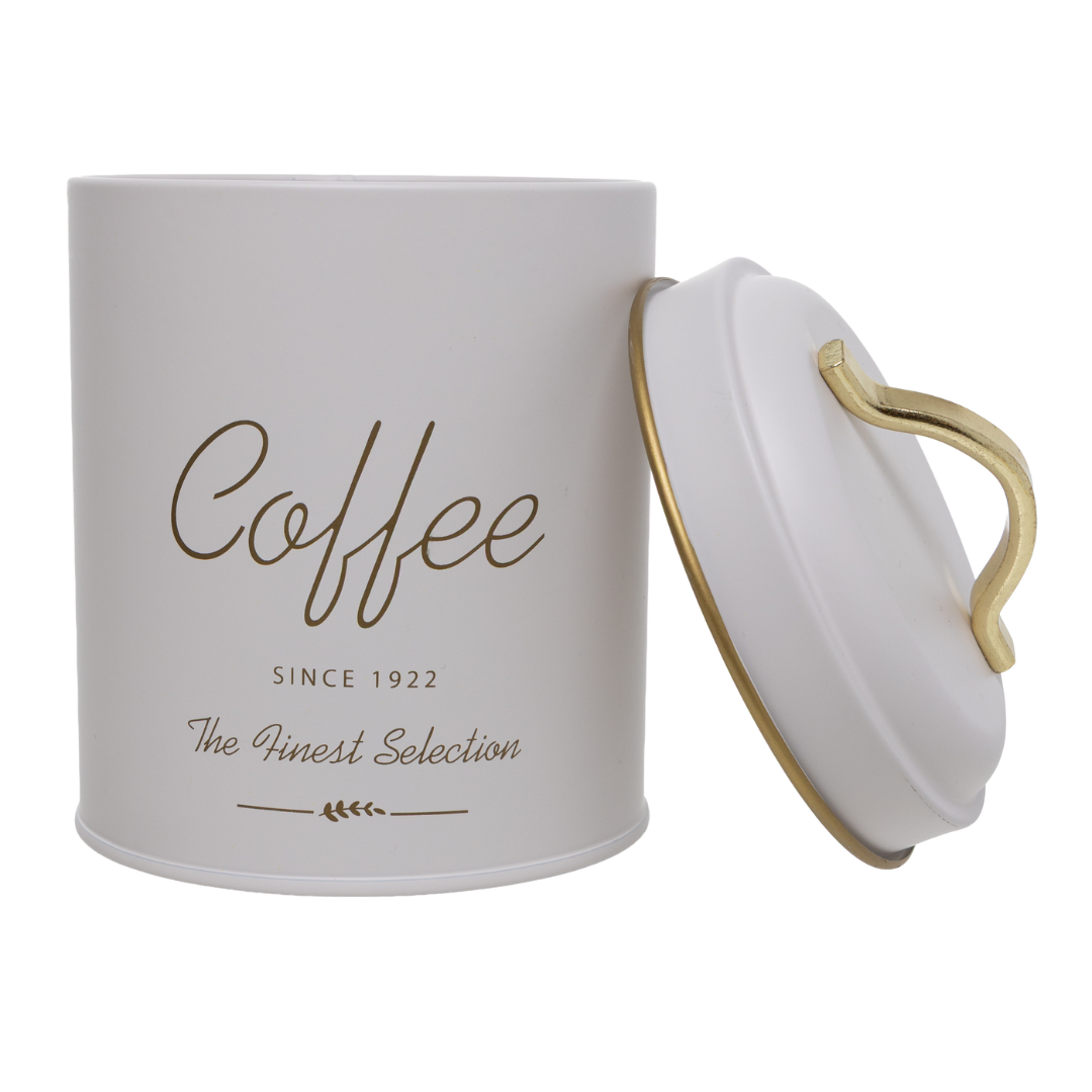 Porta Mantimento Café de Metal Olina Off White 16cm