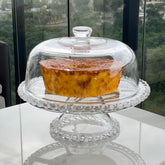 Prato para Bolo Boleira Cristal de Chumbo com Pé e Tampa Pearl 31cm