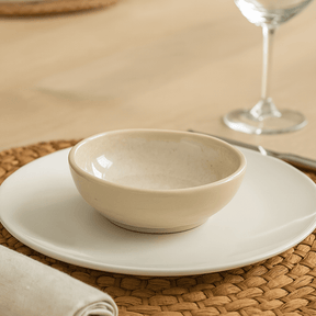 Bowl Ramequim Cerâmica Orgânico Latte 9cm