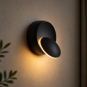Luminária Arandela de Parede Moderna Minimalista Rotacionável Orbit LEDZ – Preta/Branca – 14cm
