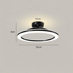 Luminária de Teto Plafon Circular Lumina LEDZ – Dourado/Preto – 20cm/30cm