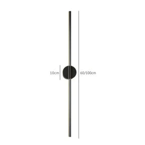 Luminária Arandela de Parede Nordico LED - Dourado/Preto - 60cm/100cm