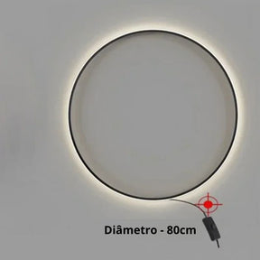 Luminária Arandela de Parede Moderna Circular Led - 80cm