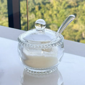 Kit Meleira e Açucareiro de Cristal Pearl 2 Peças