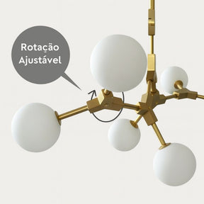 Lustre Pendente Moderno Jabuticaba Geométrico Modulare LEDZ