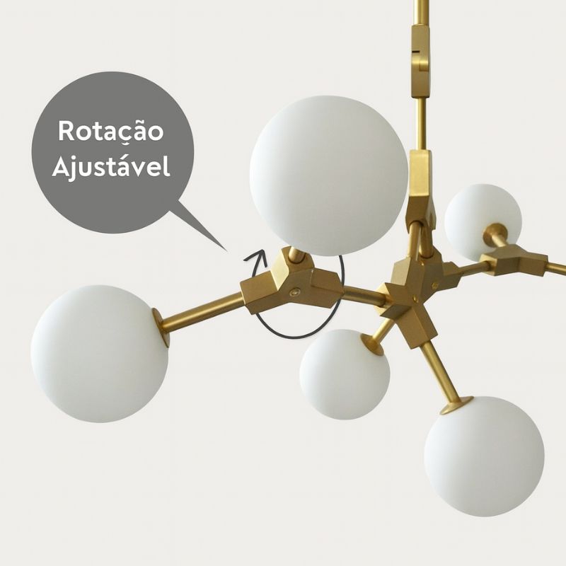 Lustre Pendente Moderno Jabuticaba Geométrico Modulare LEDZ