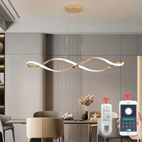 Lustre Pendente Moderno Infinity Led  - Controle Remoto e APP - 100cm