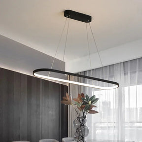 Lustre Pendente Moderno Minimalista Elipse Ledz - 70cm/90cm