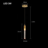 Lustre Pendente de Luxo Bastão em Bolhas Led