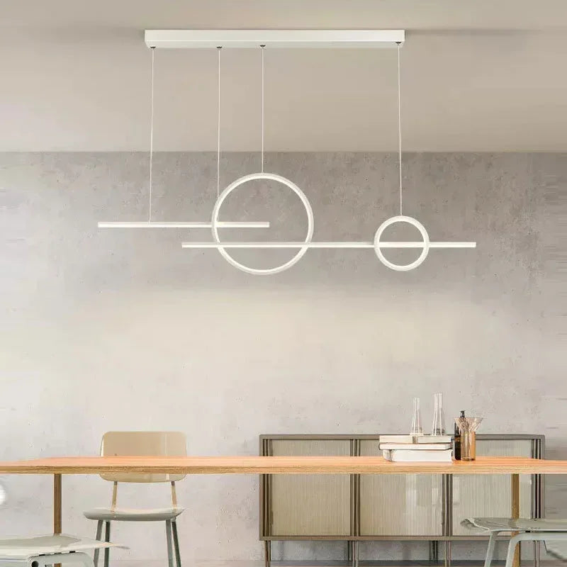 Lustre Pendente Minimalista Linear duas Hastes Impact LEDZ - 110cm