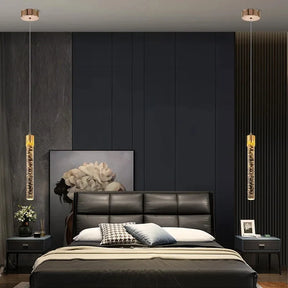 Lustre Pendente de Luxo Bastão em Bolhas Led