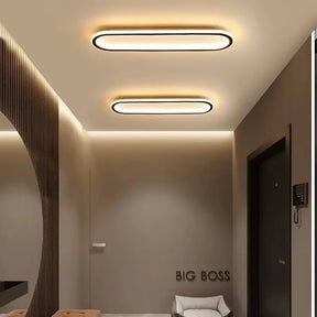 Luminária de Teto Plafon Oval Slim Led - 40cm