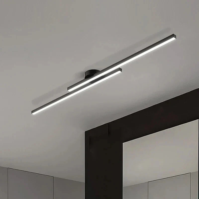 Luminária de Teto Plafon Linha Dupla Slim Led - 60cm / 80cm