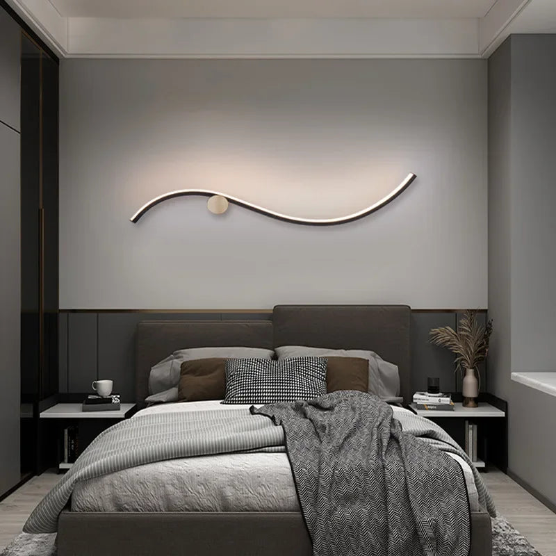 Luminária Arandela de Parede em Curva Flow Design