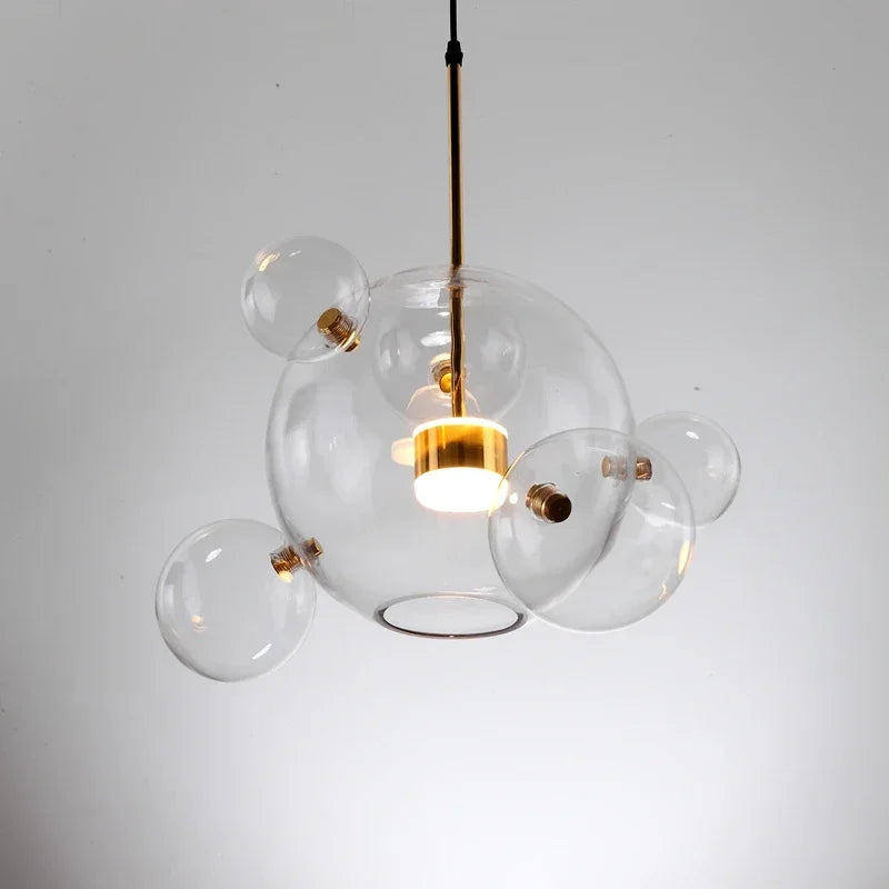 Lustre Pendente Design Italiano Vetro a Bolle Led - 1 Bolha / 4 Bolhas / 6 Bolhas