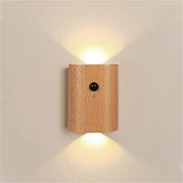 Luminária Arandela de Parede Sem Fio Com Sensor de Presença Recarregável - Small Wood