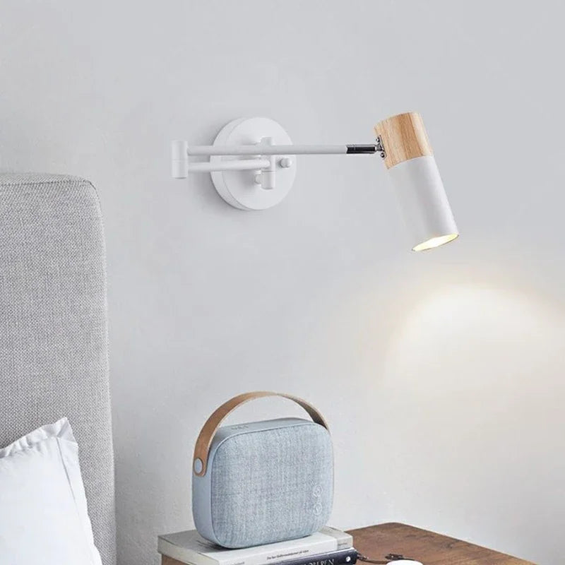 Luminária Arandela de Parede Moderna Articulada Flexis LEDZ - Preto/Branco