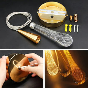 Lustre Pendente de Luxo Led - Gota D'Agua - 1/2/3/5 Pendentes