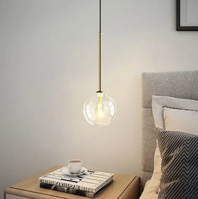 Lustre Pendente Design Italiano Vetro Chiaro LED
